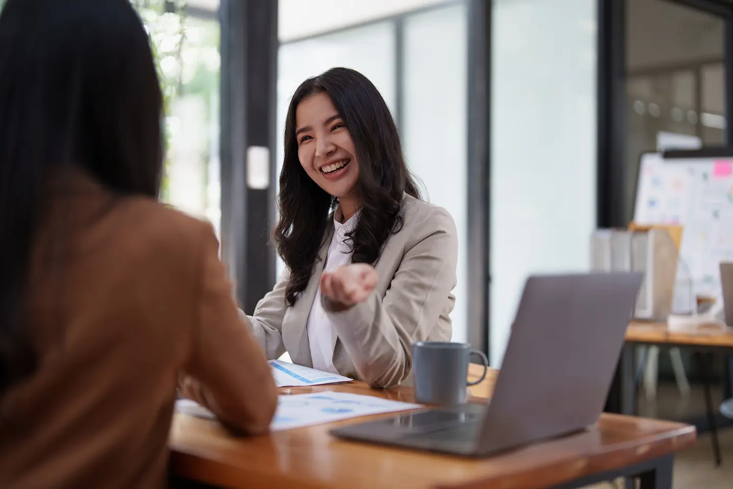 group of business consultant working management big data and analyze financial document of company